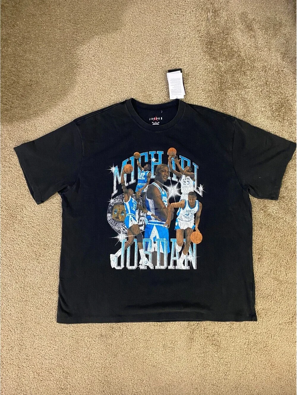 Jordan Flight Essentials T Shirt Mens 2XL Black Cotton Michael Jordan Graphic